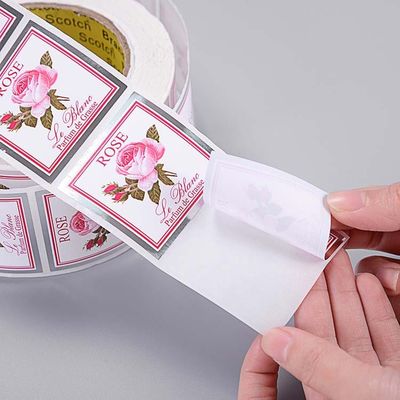 चिपकने वाला थर्मल कॉस्मेटिक उत्पाद CMYK PMS कस्टम लेबल स्टिकर